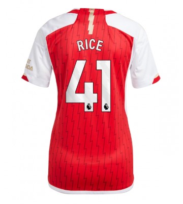Arsenal Declan Rice #41 Koszulka Podstawowych Kobiety 2023-24 Krótki Rękaw